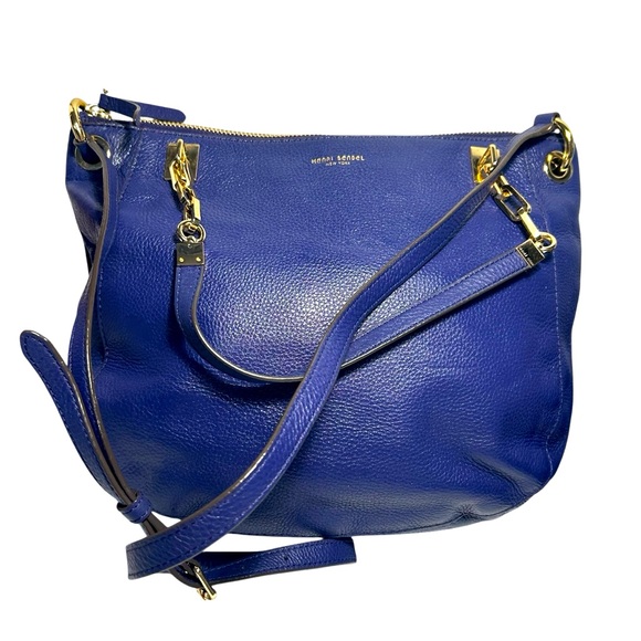 Henri Bendel Soho Messenger Pebbled Leather Handbag - Picture 2 of 14